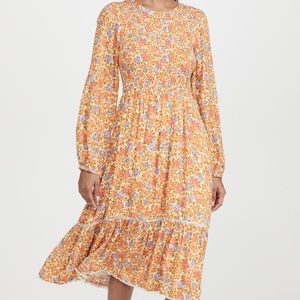 Lost + Wander floral dress sz L